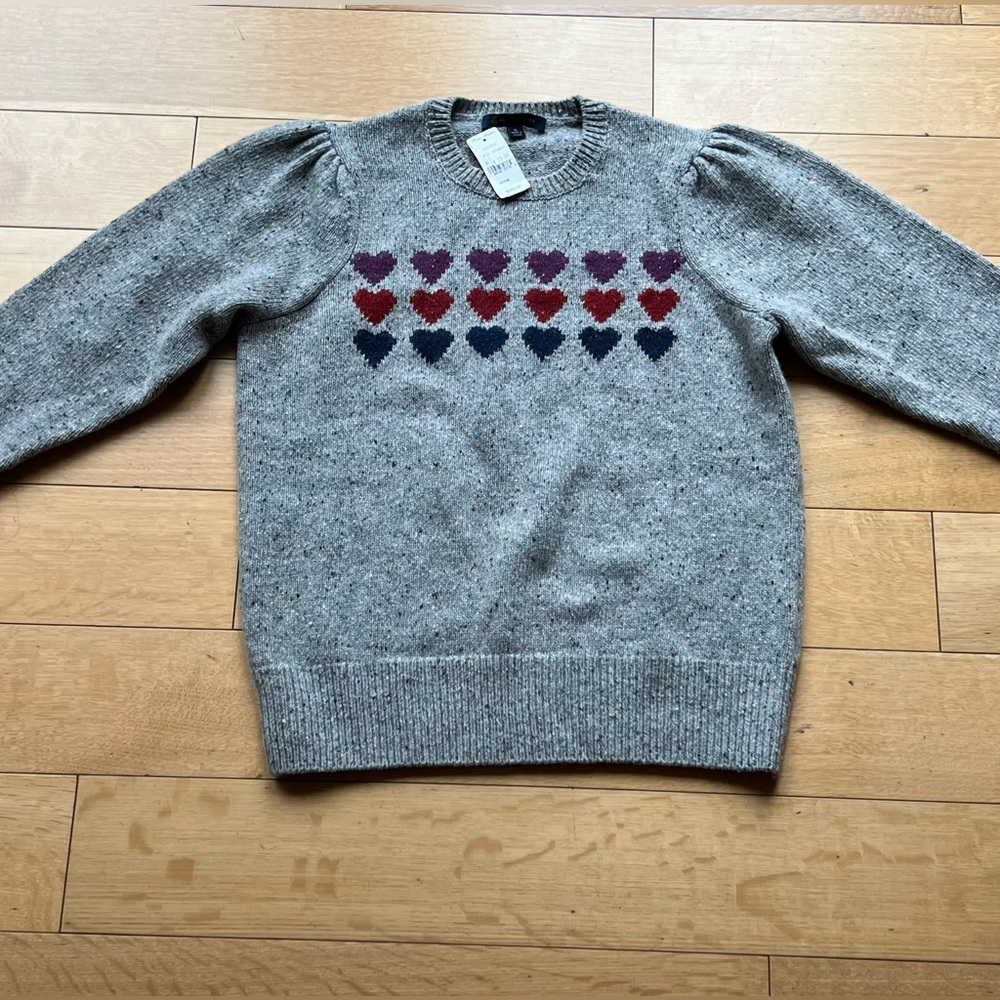 Brooks Brothers Gray Sweater with Heart Design